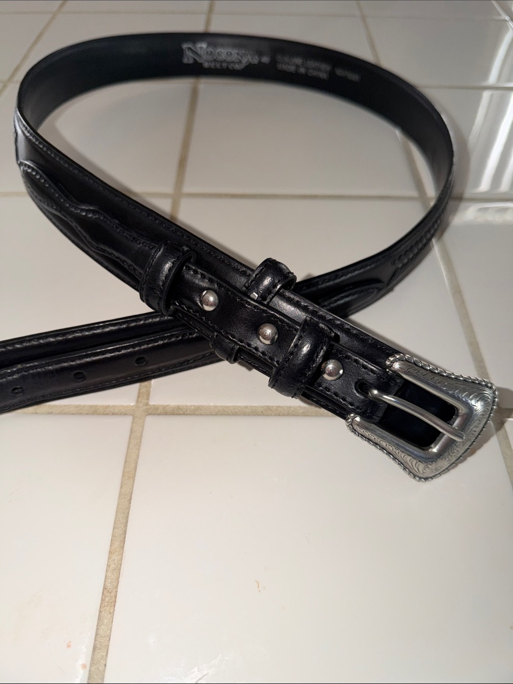 NOCONA Western leather  Belt black 40